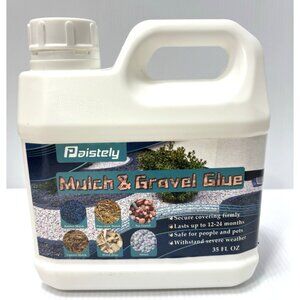 Paistely Mulch & Gravel Glue 35oz Landscaping Adhesive Wood Chips Pebbles Gravel